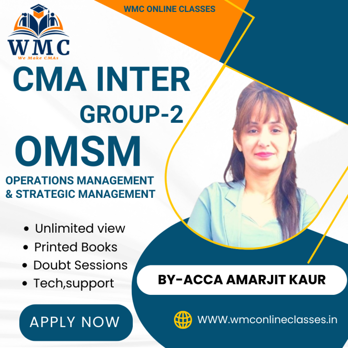 CMA Inter Group 2 Operations Management & Strategic Management