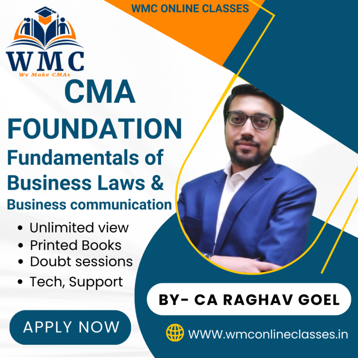 CMA Foundation Fundamentals Of Business Laws & Business Communication