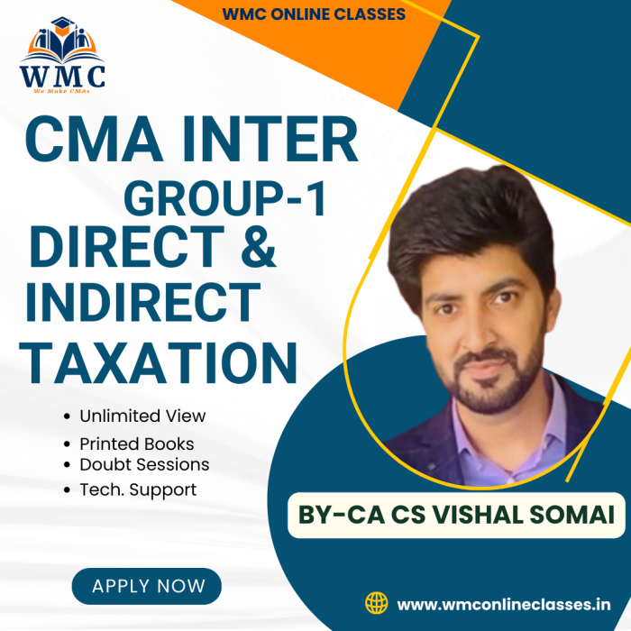 CMA Inter Group 1 Direct & Indirect Taxation