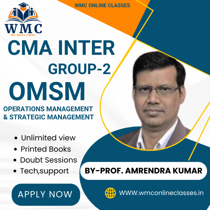 CMA Inter Group 2 Operations Management & Strategic Management